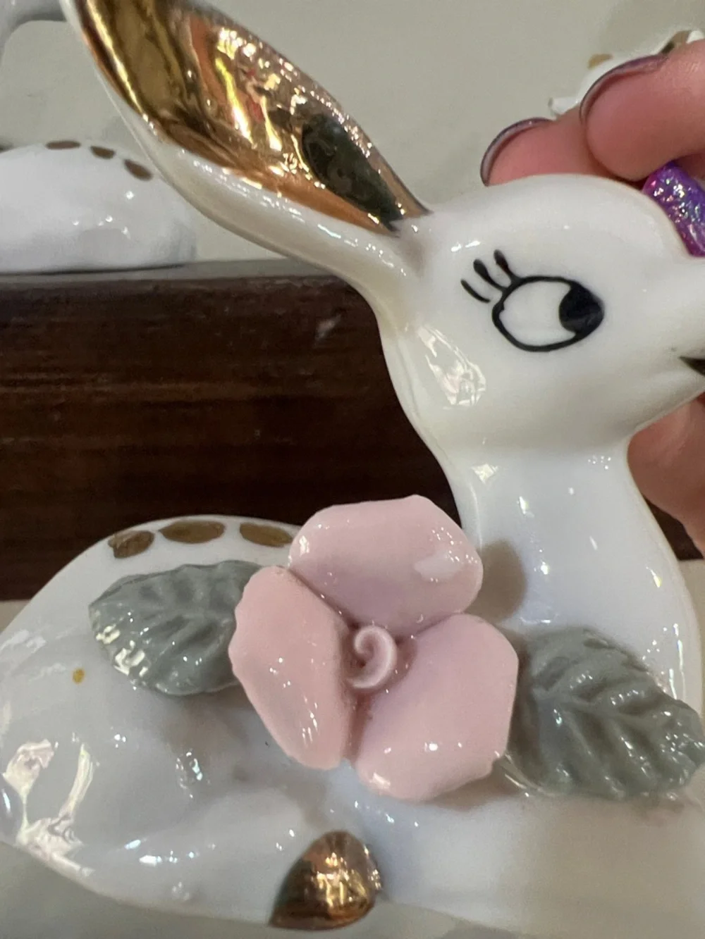Vintage Chase Japan Set of Three Deer Porcelain